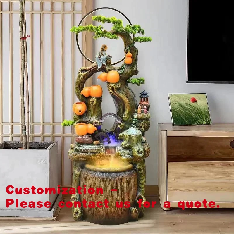 custom.BN2130 Flowing Fountain Home Living Room Fish Study Room Decoration Ornaments