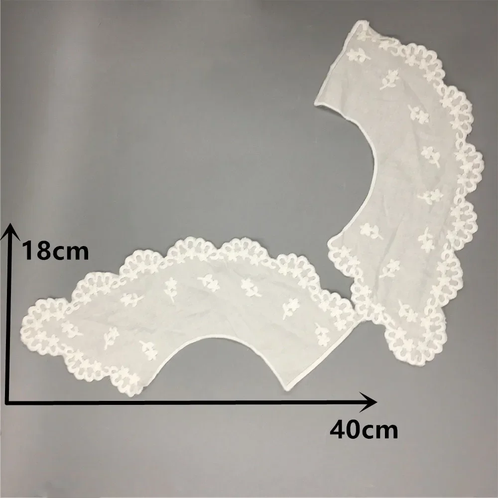 New Listing Embroidery Lace Collar White DIY Cotton Lace Fabric Lace Neckline Decoration Sewing Dress Neckline Accessories