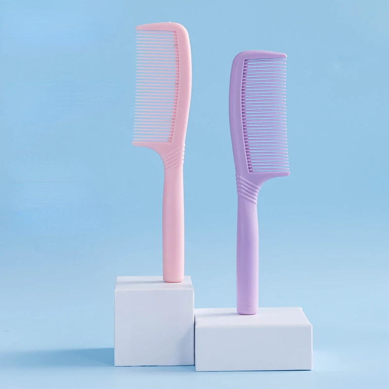 Handheld Hairbrush Wide Tooth Comb Plastic Flat Comb Hair Scalp Massage Smoothing Comb Detangle Hairdressing Styling Tool