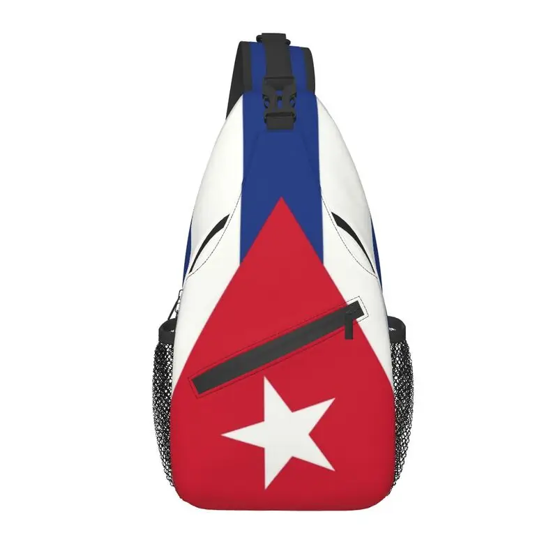 Cuba cubana bandeira nacional estilingue saco masculino legal ombro peito crossbody mochila de viagem caminhadas daypack