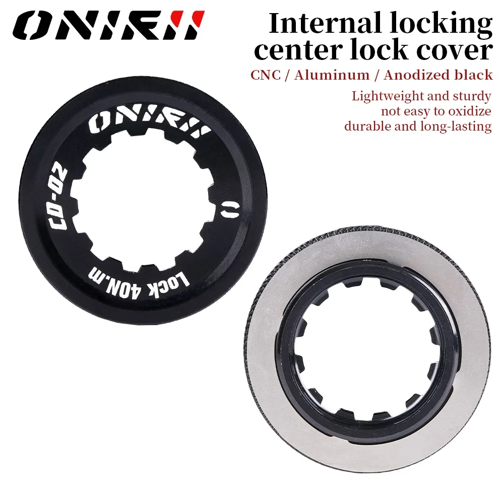 ONIRII-Center Lock Internal Cover Ring, Brake Rotor Adapter Cap for 12mm Thru Axle Hubs, Quick Release, MTB Road Bicycle