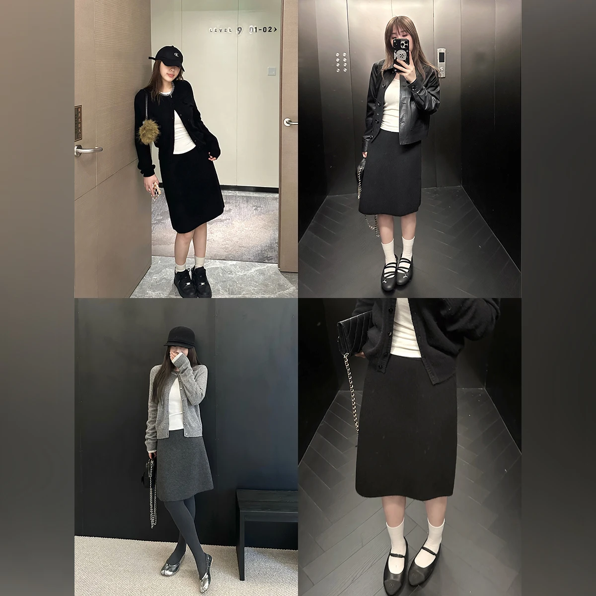 

Вязаная шерстяная юбка прямого кроя для женщин, ранневесенняя, со средней талией, А-силуэт, из смеси полиэстера, акрила и нейлона