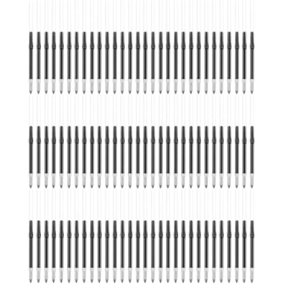 

100 шт., 2,4 дюйма, 6,1 см, черные чернила, стержни для ручек с бисером, сменные стержни для ручек для пластиковых шариковых ручек, стержни для шариковых ручек