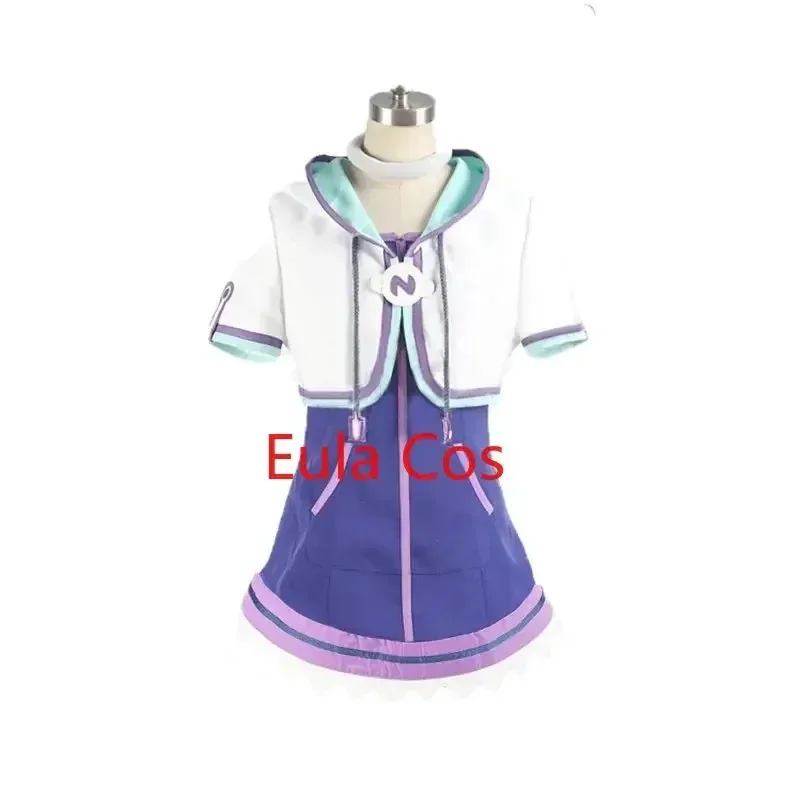 

Hyperdimension Neptunia Neptune Косплей Костюм Хэллоуин Униформа Экипировка Пальто + Юбка + Nekc + Носки + волосы для женщин и девочек Хэллоуин
