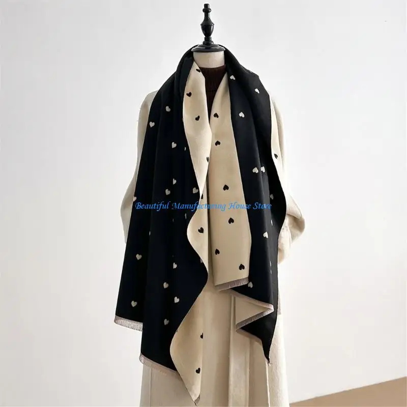 e56a-reversible-long-scarf-love-heart-texture-shawl-wrap-for-women-girl-daily-wear