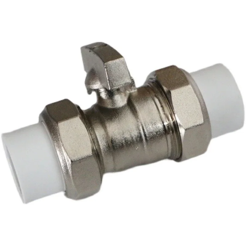 

PPR hot melt flexible connection household ball valve brass electroplating thickened valve body double flexible connection