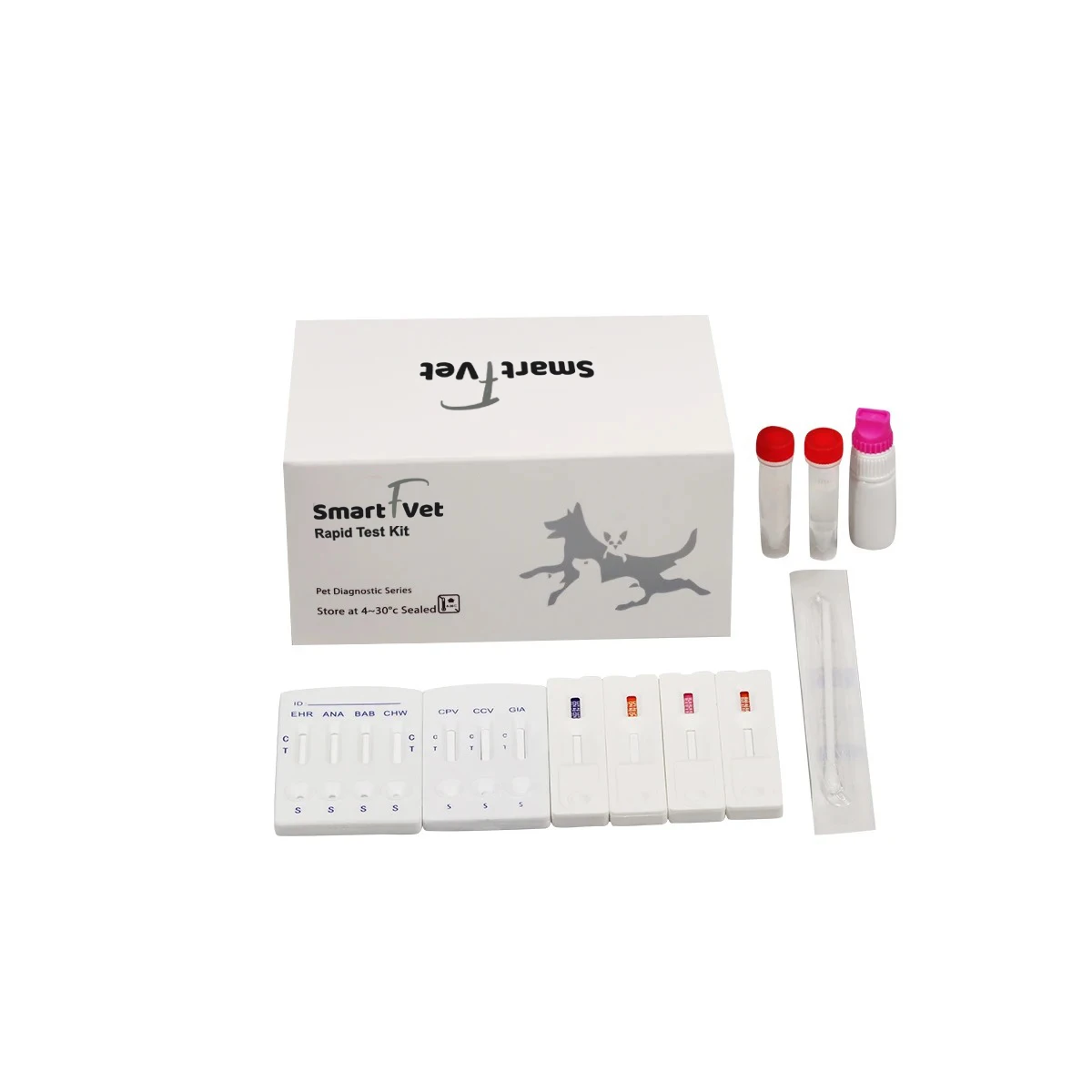 SmartFvet Best-selling Ehrlichia /Anaplasma /Lyme /CHW Ag Rapid Test Kit for Dog