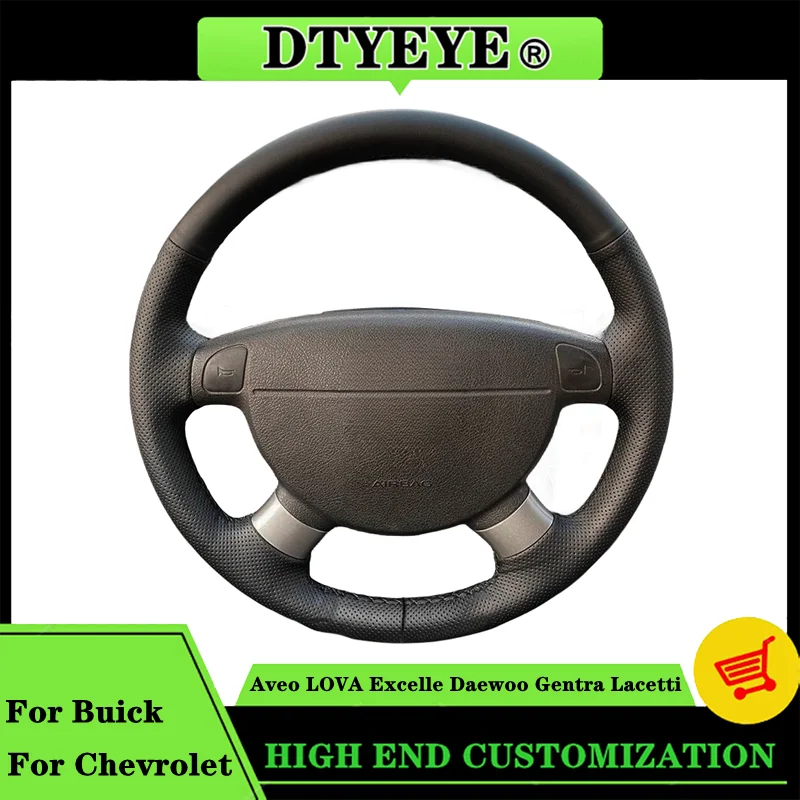 DIY Car Steering Wheel Cover For Chevrolet Aveo LOVA Buick Excelle Daewoo Gentra Lacetti 2006 - 2012 Auto Interior Accessories