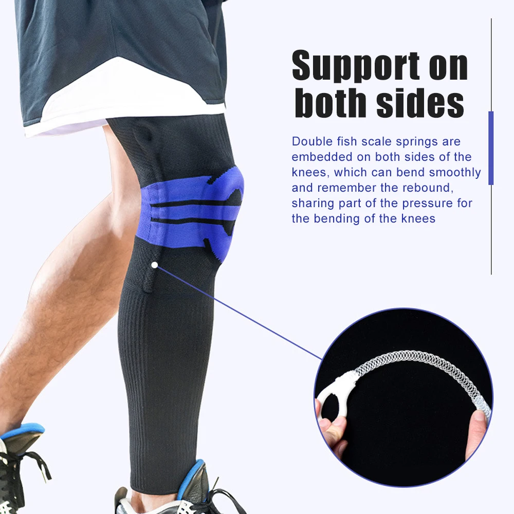 1Pcs Full Leg Knee Brace Compression Sleeve Support with Patella Gel Pads&Side Stabilizers Protector for Meniscus Tear,Arthritis