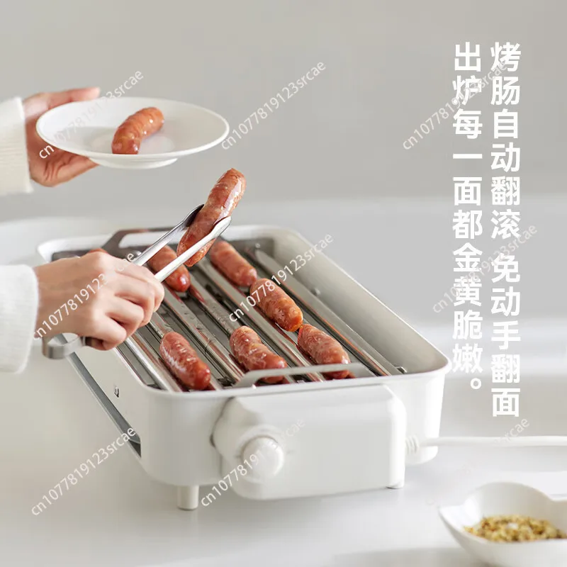 Barbecue Pot Electric Baking Pan Household Barbecue Stove Integrated Indoor Barbecue Grill Automatic Sausage Grill Machine