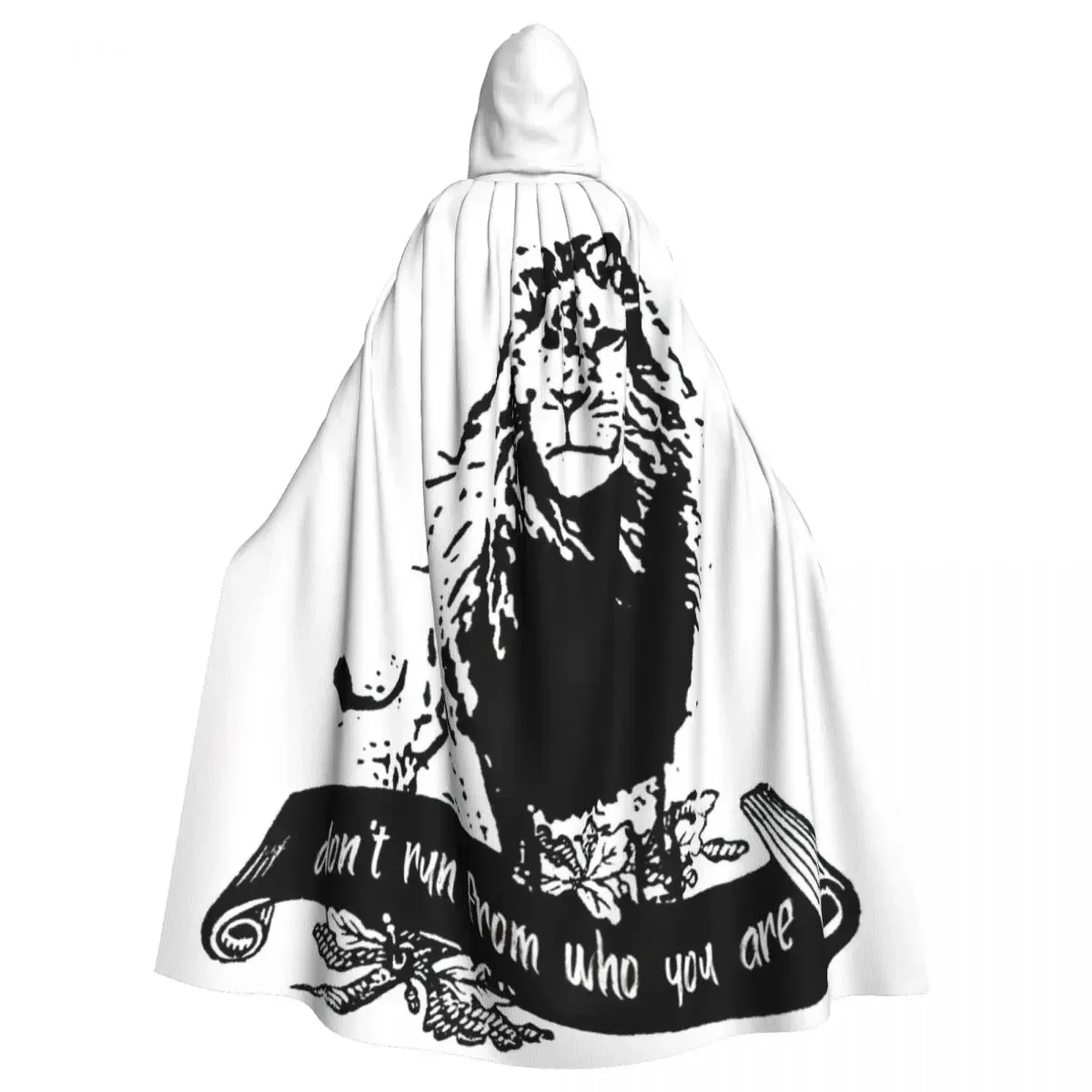 Aslan Quote Hooded Cloak Halloween Party Cosplay Woman Men Adult Long Witchcraft Robe Hood