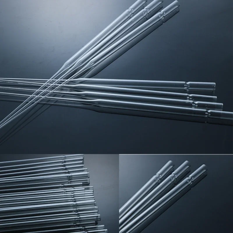 Glass Pasteur Pipettes Latex Dropper 150mm 230mm Extended Pasteur Pipettors Sampling Tube Rubber Tipped Dropper
