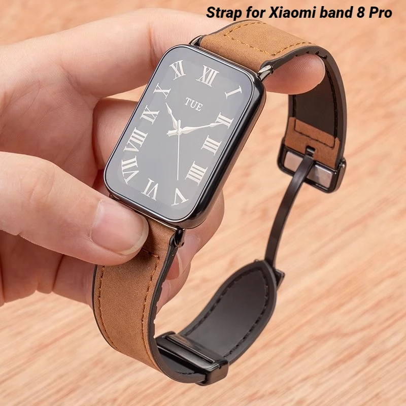 

Cow Leather Strap For Xiaomi band 8 pro Correa Bracelet Watchband For Mi band 8 pro Woman Man Strap Replacement Sport Wristband