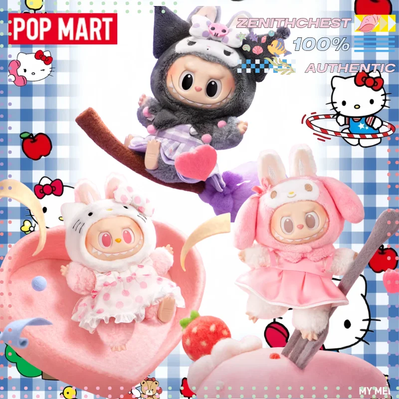 

Authentic POPMART THE MONSTERS x Sanrio Family Vinyl Plush Charm Blind Box Cute Bag Pendant Keychain Gift for Collectors