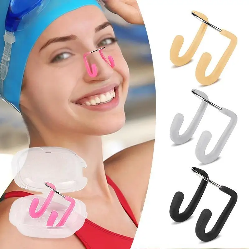 1pcs Nose Clip Diving Equipment Durable Soft Silicone Steel Wire Nose Clip For Swimming Diving Water Sports Swimming Accessories