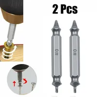 2pcs Damaged Screw Extractor Drill Double Side Stripped Broken Screw For Woodworking Bolt Easily Remover Tools 2-3mm