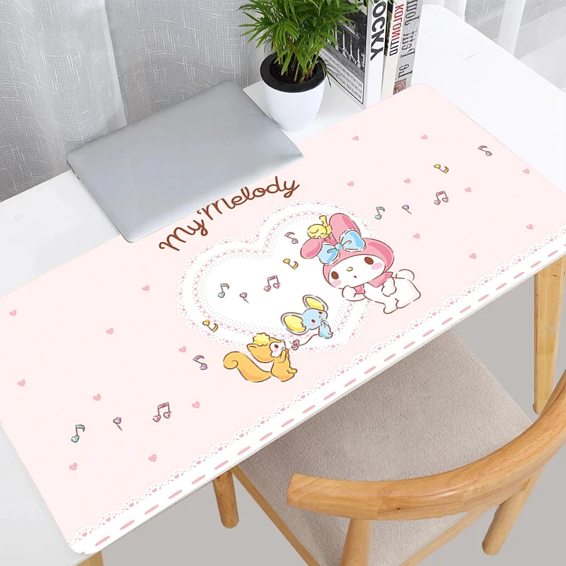 Mouse pad my melody escritório portátil jogos grande dywan gamer teclado almofada de mesa estendida tapete de mesa mousepad para computador