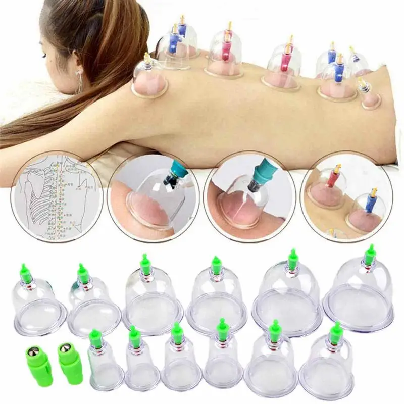 Mini Ventosas Cupping Face And Body Massager Anti-Cellulite Massage Body Cups V Face Back Foot Cup Suction Silicone Vacuum Cans