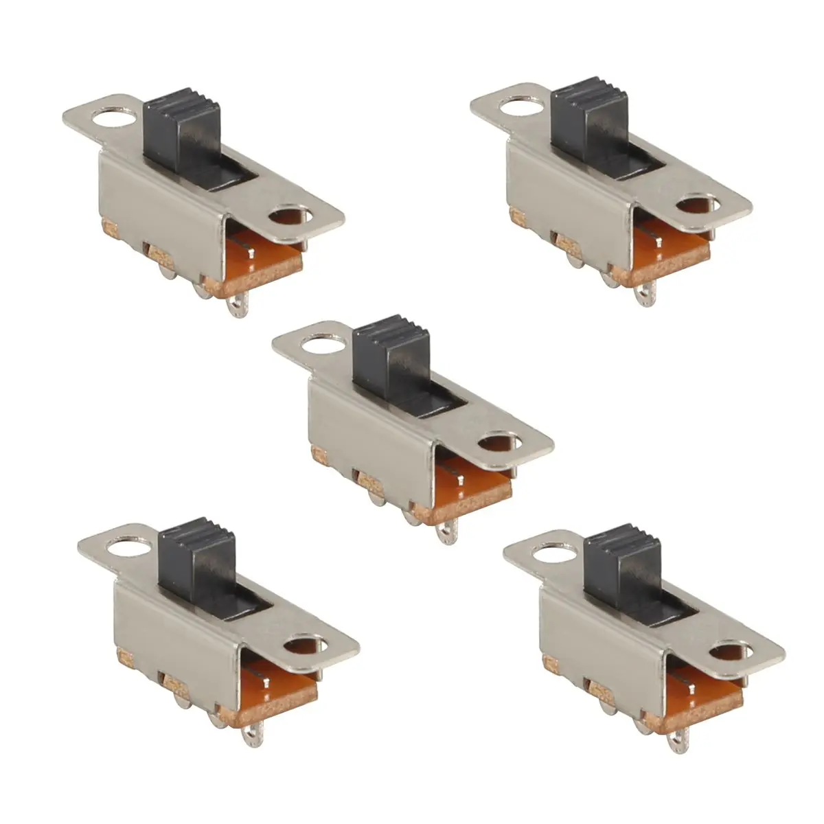 A003 5 Pcs x On-Off 2 Position SPDT 1P2T Panel Slide Switch Solder Lug SS12F15G3