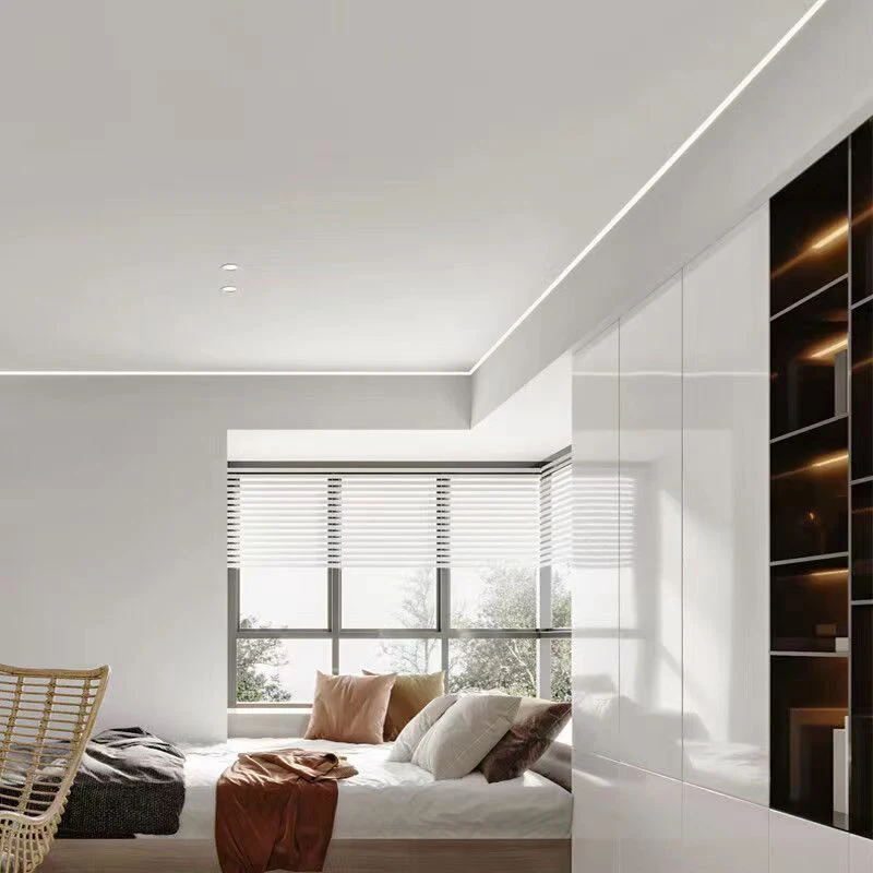 35.4x15.4mm Aluminum Profile LED Strip Channel Plaster Recessed Mounted Ceiling Profile Lighting Bedroom Aluminum Channel