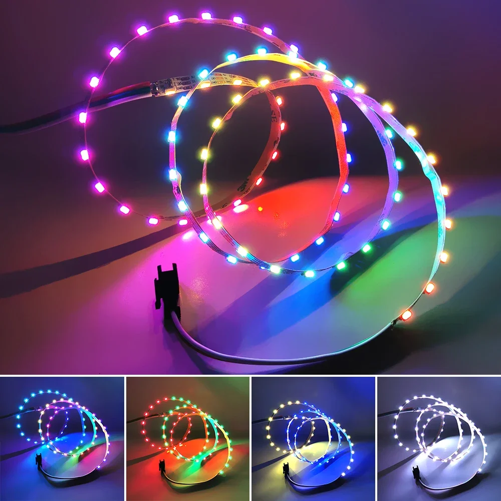 

5m DC5V 4020 SMD Side Emitting WS2812B Addressabl RGB SK6812 Dream Color LED Strip 60 Leds/m 5mm Narrow PCB LED Light Tape