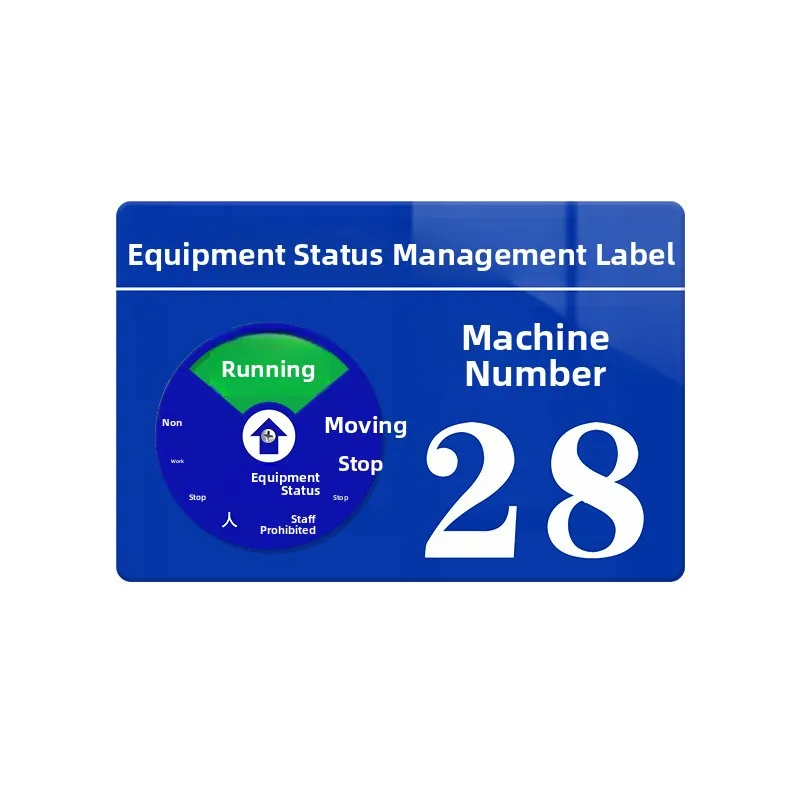 علامة إدارة حالة معدات الأكريليك، صيانة عملية الماكينة المغناطيسية القوية، لوحة تحديد الحجم واللون القابل للتخصيص #5