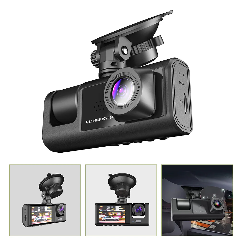 

170° Wide Angle Car Dash Camera 1080P 5Mp 3 Way Dash Detection Digital Screen Vehicle Recorder High Definition Car