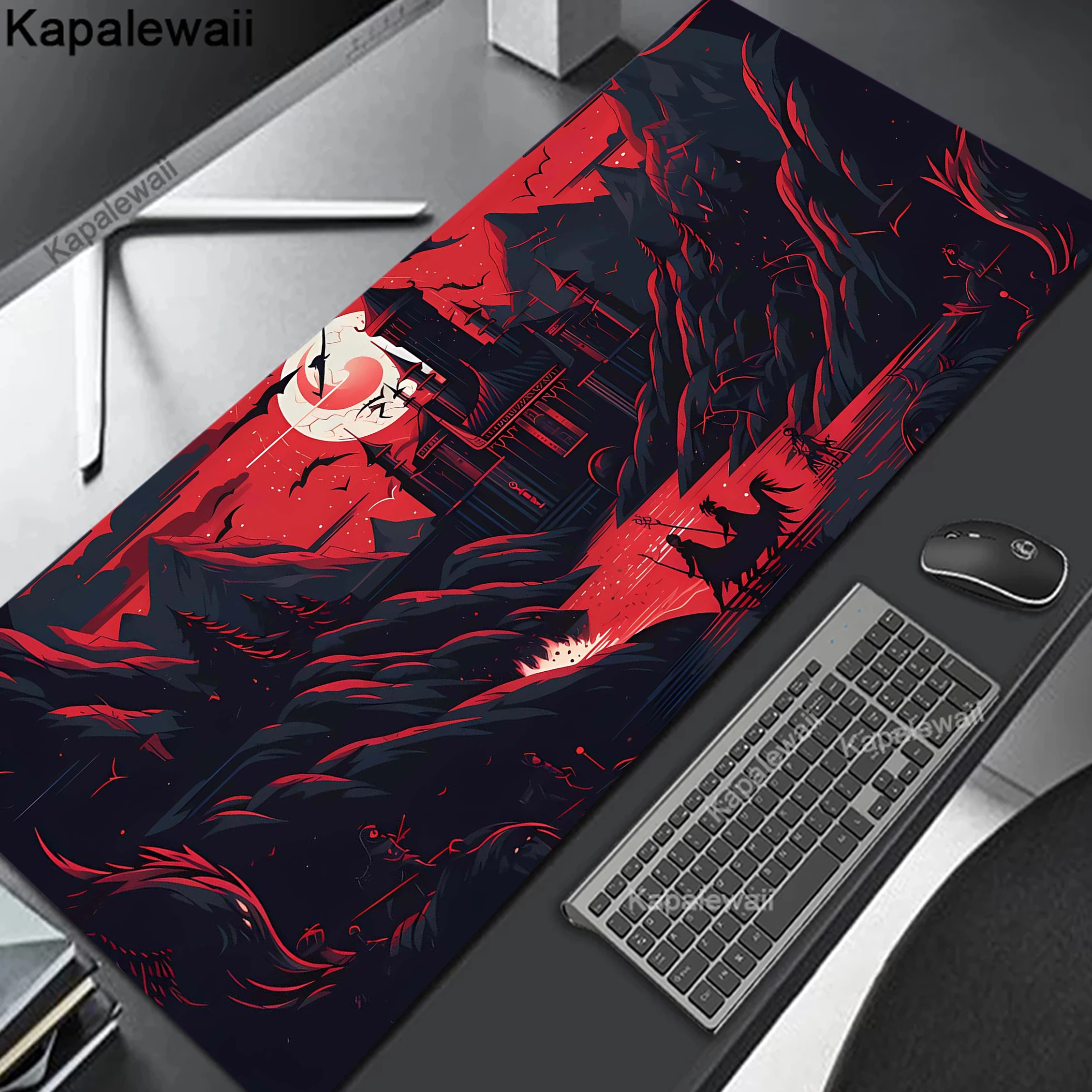 Cool Japanese Samurai HD Print Mouse Pad Gaming Large Mousepad XXL Keyboard Pad Non-Slip Office Carpet Laptop Mice Pad 80x30cm