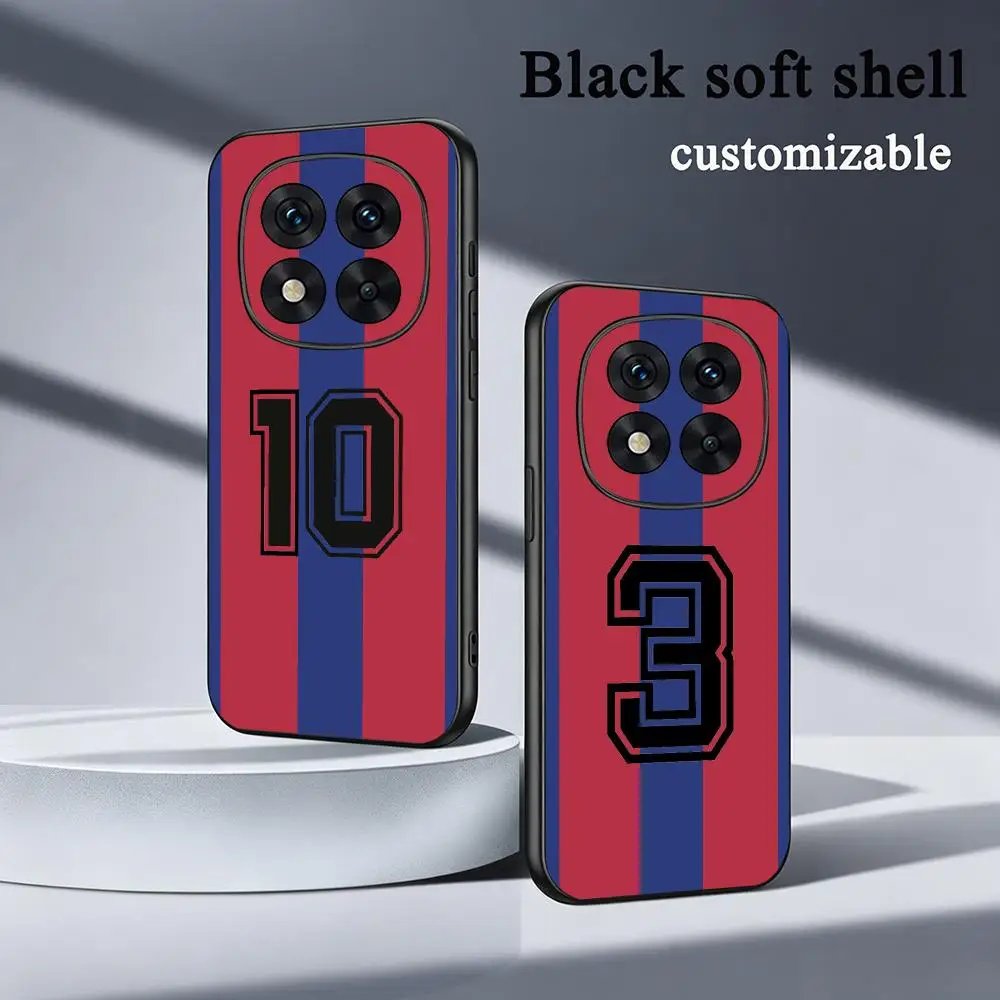 B-barcelonas football number   Phone Case For Redmi Note 17 15 14 13 12 11 Pro Plus S 5G Soft Black Phone Cover