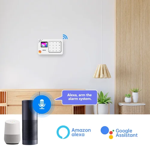 Imagen 2 del producto KERUI nuevo sistema de alarma de casa 4G/WiFi Tuya alarma de seguridad inteligente para el hogar protección antirrobo inalámbrica Sensor de movimiento PIR Control por aplicación