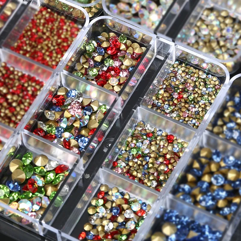 Make Your Nails Sparkle with These Assorted Rhinestone Nail Charms - Perfect for Any Occasion!