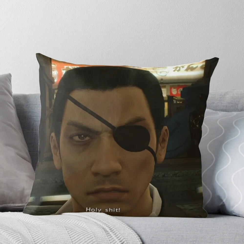 Yakuza Majima Holy Sh*t Throw Pillow Pillow Case New year pillowcases for sofa cushions