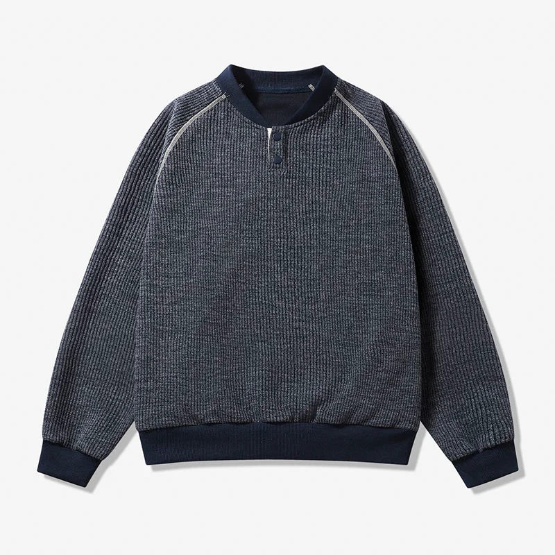 Autumn New American Sweatshirt Men's Loose Casual Stand-up Collar Sweatshirt Sweater Jacket Simple Versatile Top