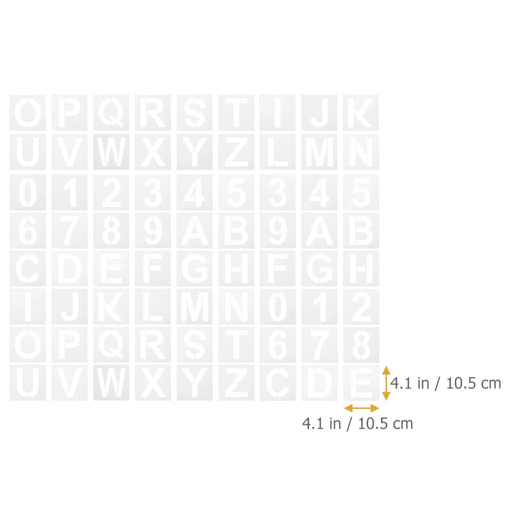 36 قطعة استنسل أرقام الحروف للخشب قماش رذاذ الطلاء الحرف عيد الميلاد حفلة عيد ميلاد الديكور إلكتروني الإستنسل #3