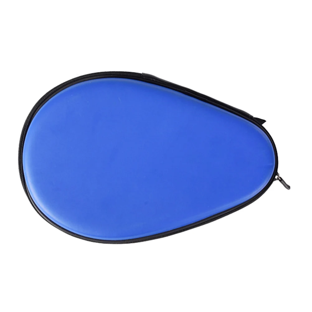 

1pc Pong Racket Bag Gourd Shape Eva Composite Material Durable Alloy Zipper Storage Bag For Table Tennis Bats Blue