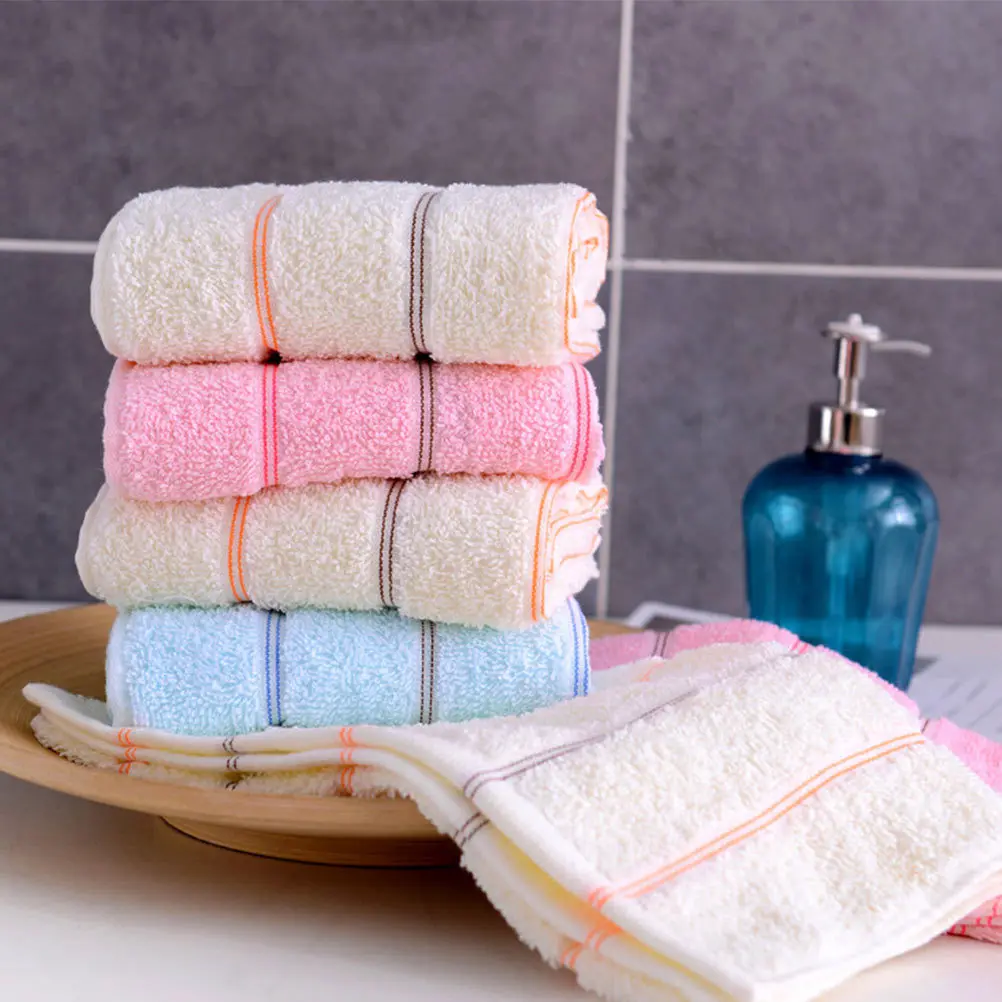 ผ้าเช็ดหน้าผ้าฝ้ายหนา 3 ชิ้น ผ้าเช็ดหน้าผ้าฝ้ายแท้ ผ้าเช็ดหน้าเนื้อนุ่ม ดูดซับได้ดี แห้งเร็ว ทนทาน สำหรับล้างหน้า ใช้สำหรับเดินทาง