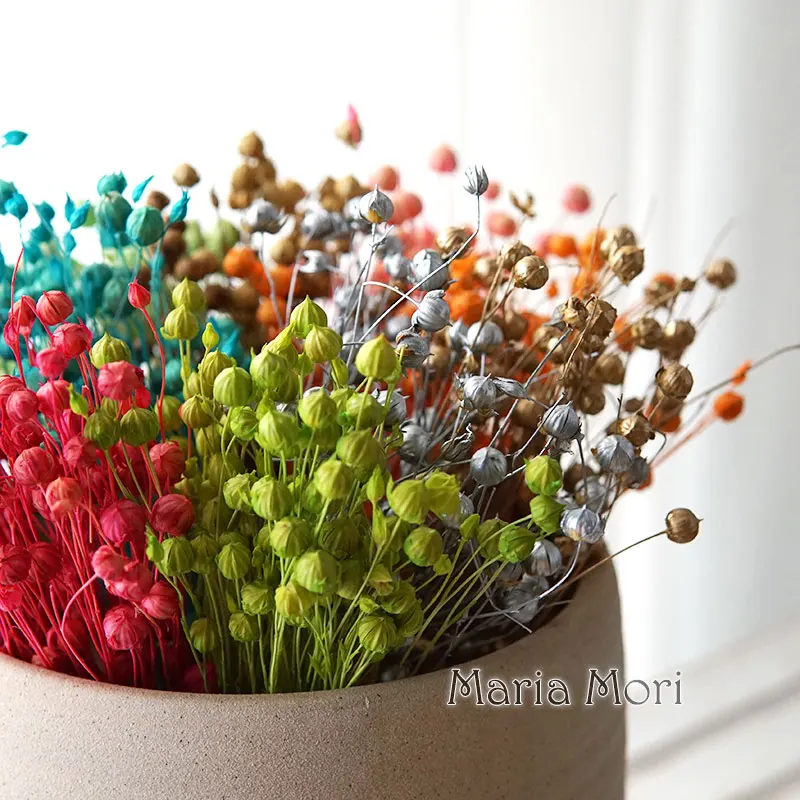 5 جرام/ملون محفوظ الكتان الفول الطبيعي الزهور الحقيقية المجففة الشموع المعطرة الايبوكسي اليدوية DIY بها بنفسك المواد ديكور المنزل