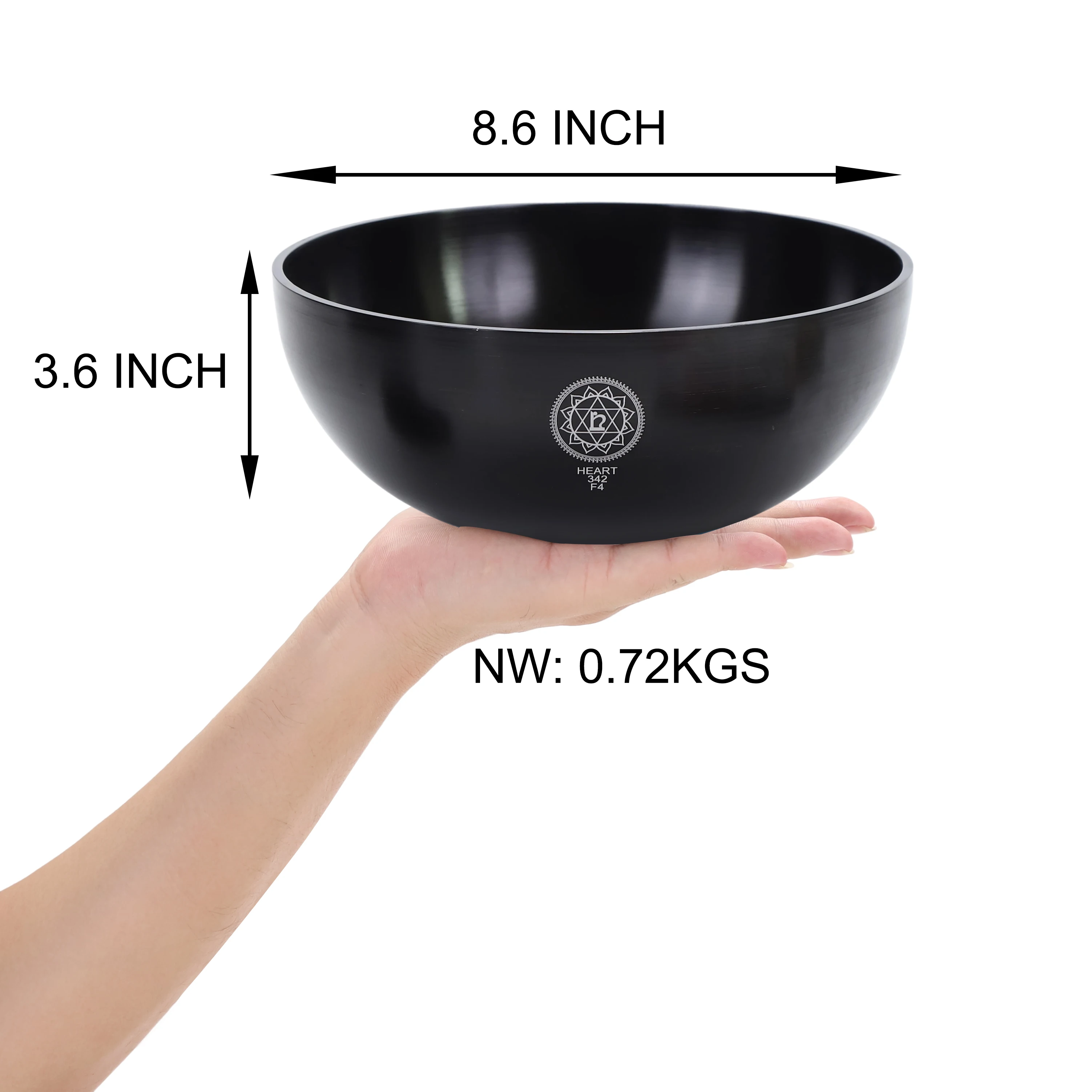 Standing Bells Tuned Note F4 342HZ 8.6 Inch Of Schumann Frequency For Sound Healing Bath Ideal For Yoga