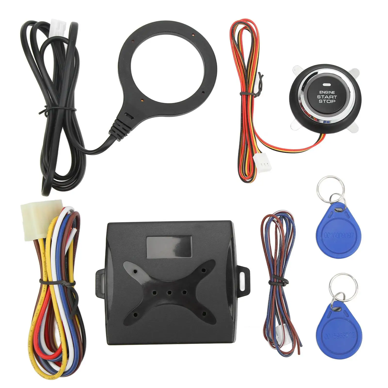 

Car Push to Start Ignition Kit for Smart Engine Start Stop Button Keyless Go System Universal for 12v Smart Start System