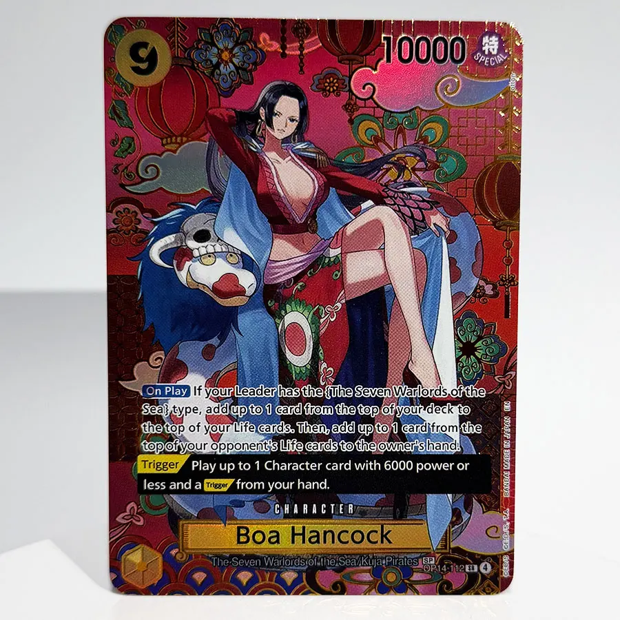 One Piece OPCG Proxy Cards Buggy Hancock Mihawk Crocodile Doflamingo Law Jinbe Moria Kid Killer Perona Sengoku Sugar  Art Foil view 3