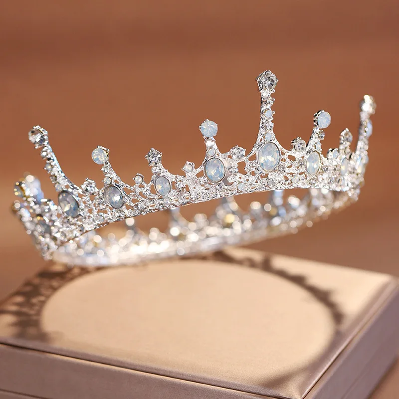 Baroque Vintage Crystal Wedding Bridal Tiaras Hairband Headpiece Silver Dreamlike Style Fashion Ladies' Beauty Pageant Crown image 2