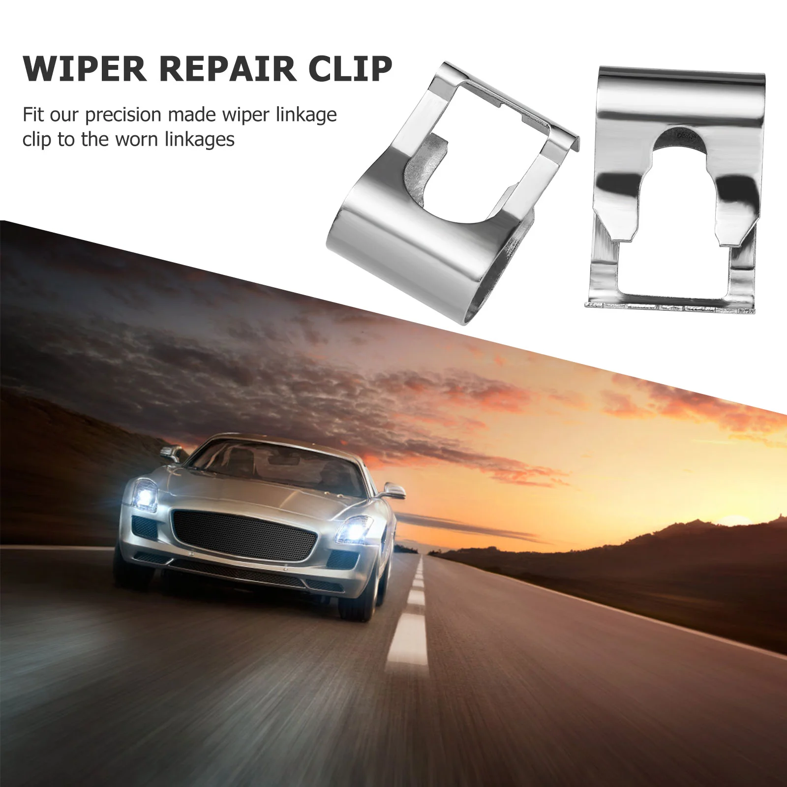 6 Pcs Automotive Manganese Clips Wiper Linkage Repair Kit Suite Car Motor Fixing Windscreen