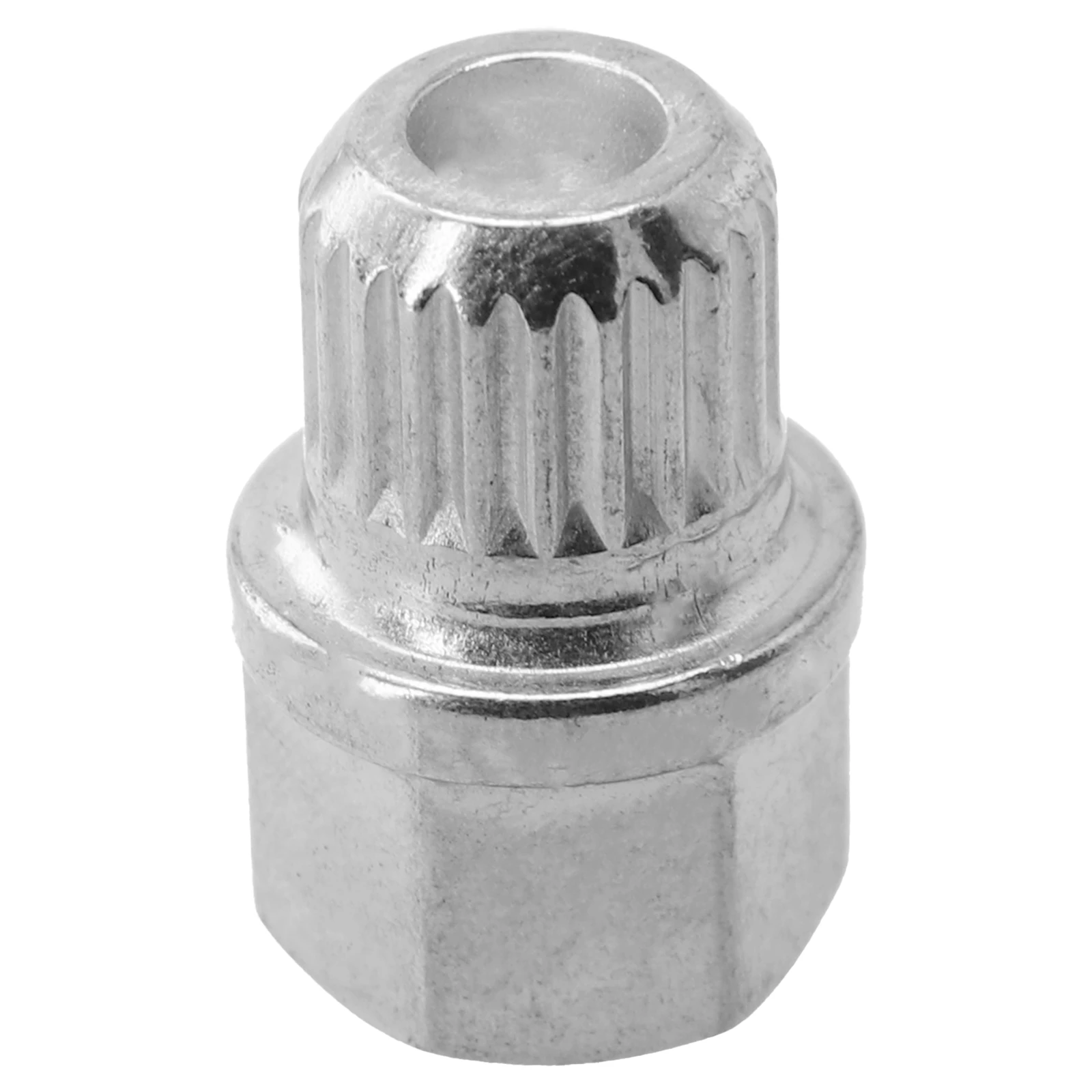 Wheel Lock Lug Nut 20x28mm 38/22PT Anti-theft Tire Screw Removal Tool Replace Silver Tone Steel Car Accessories