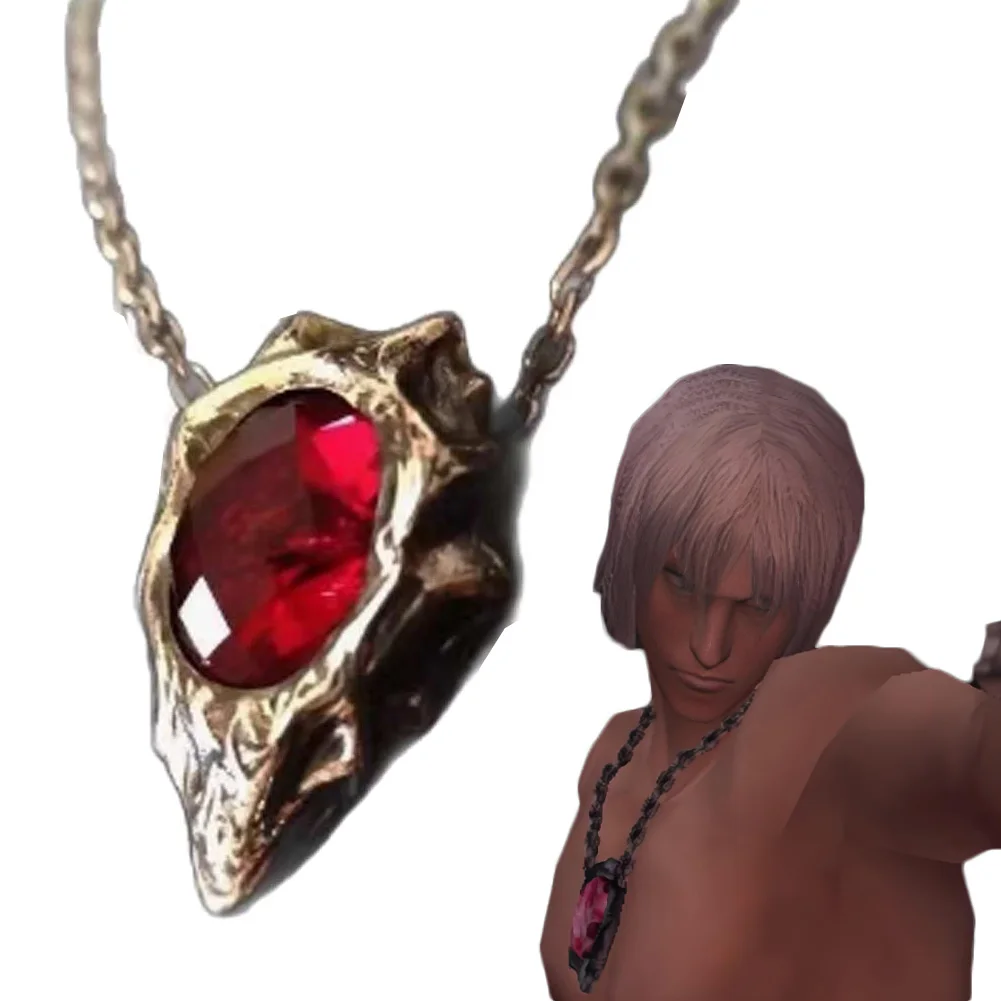 

Fancy Dress Dante Necklace For Men Devil Trigger Jewelry Game DMC 5 Cosplay Costume Accessories Man Roleplay Party Props Gifts