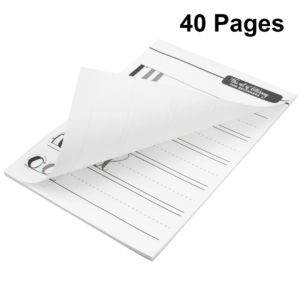 

1pc English Alphabet Calligraphy Book A4 40 Pages Handwriting Practice Writing Learning Tool School Homeschool