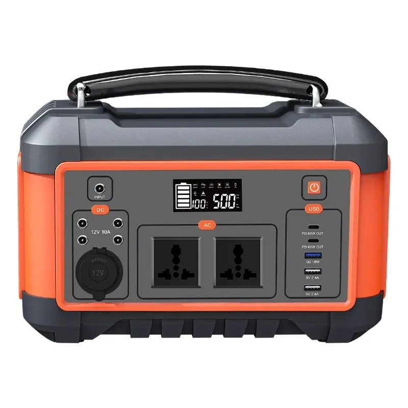 600W Portable Power Station 555Wh solar power generators LiFePO4 Pure Sine Wave AC Outlet Outdoor Emergency Mobile Power Bank