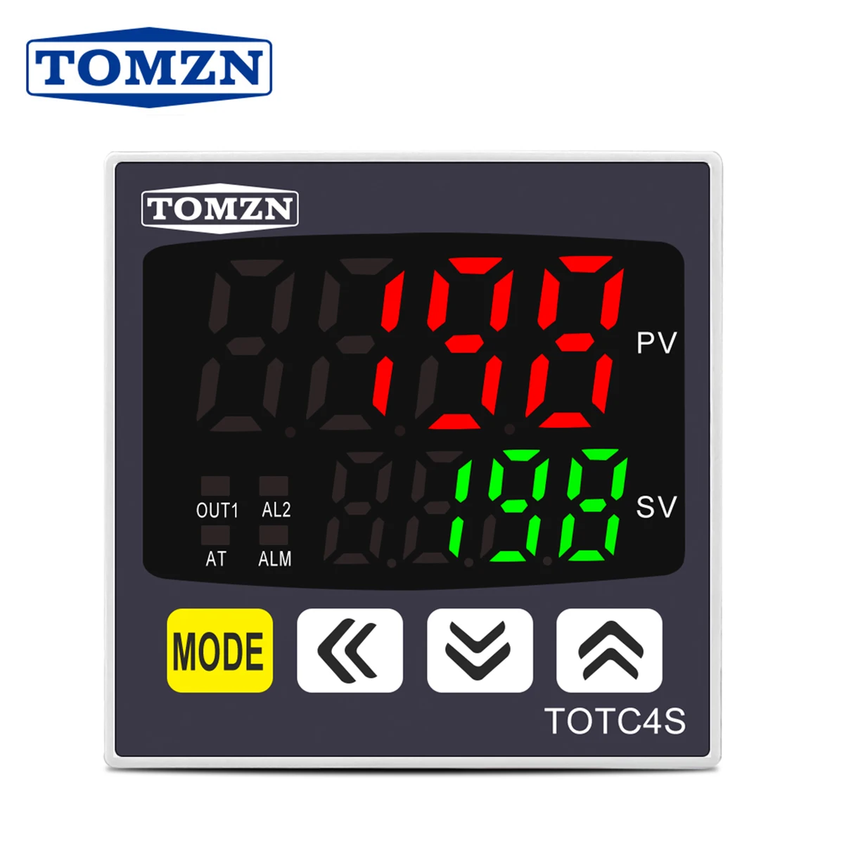 

TTOMZN Digital PID Thermostat Dual Output Universal Input Temperature Controller Regulator SSR Relay AC110V 220V TOTC4S
