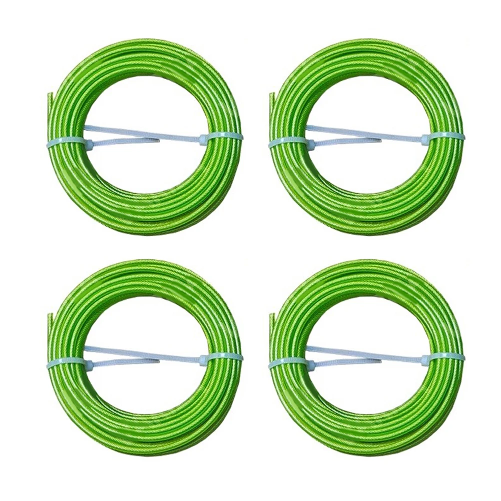 Steel Wire Reinforced Nylon Trimmer Line for Lawn Care Tools Compatible with Most String Trimmers 5 Meter Pre Coiled Cord
