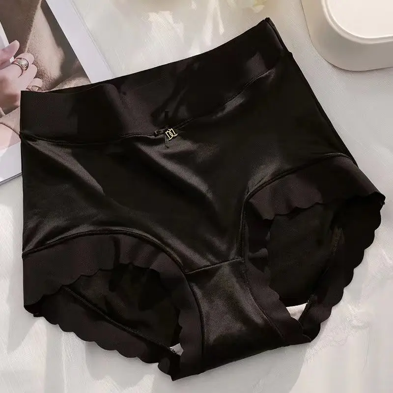 ซาตินผ้าไหมน้ําแข็งไม่มีรอยต่อ Tummy Control กางเกงต้านเชื้อแบคทีเรีย en reukloos ผ้าพางานรีเวชวิทยาชุดชั้นใน