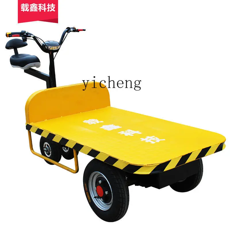 

XL electric reverse riding donkey flat truck construction site load king greenhouse three or four wheeled truck